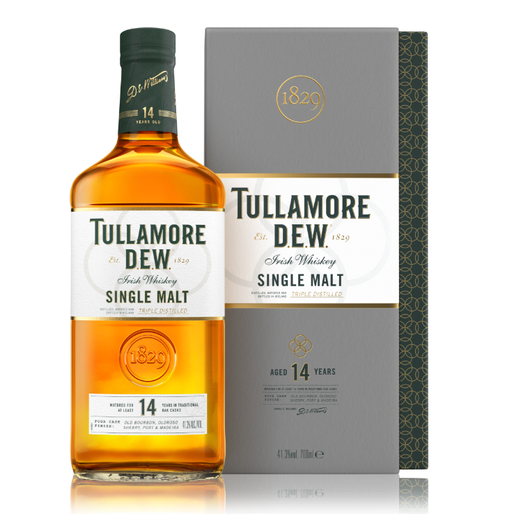 Butelka 14 letniej Tullamore D.E.W. Single Malt